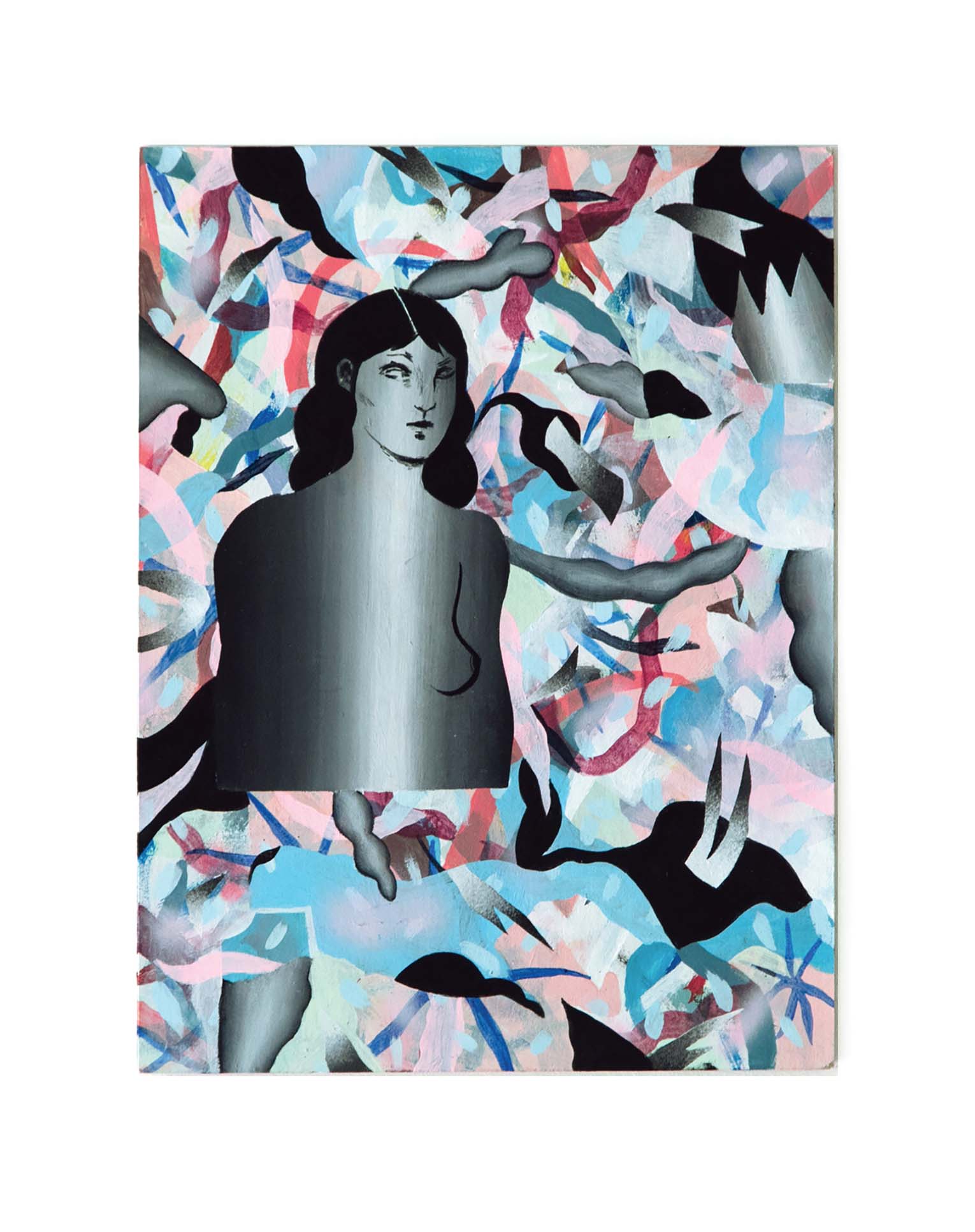 Laura - Peinture acrylique sur bois - 30,5 x 23,5 cm - 2018